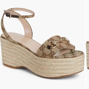 Gucci Horsebit Espadrille Sandals